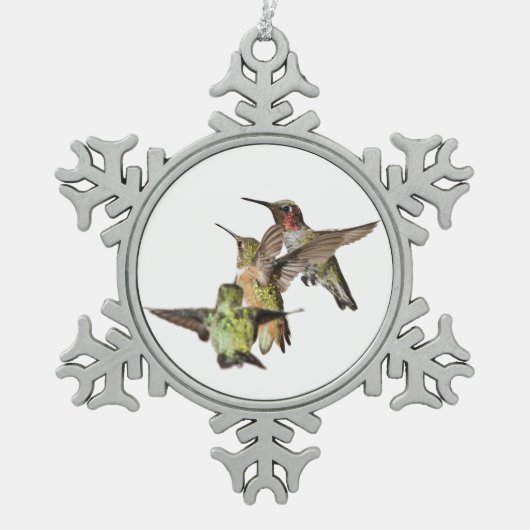 Ornement Flocon De Neige Colibris (Devant)