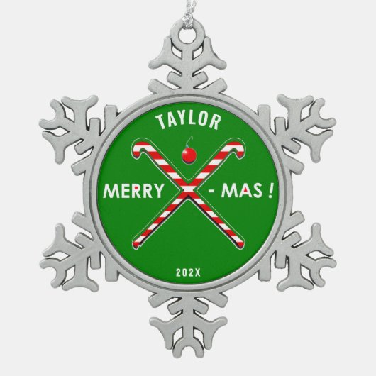 Ornement Flocon De Neige Collectif de hockey sur gazon (Devant)