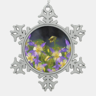 Ornement Flocon De Neige Colorado Blue Columbine Peinture - Art original