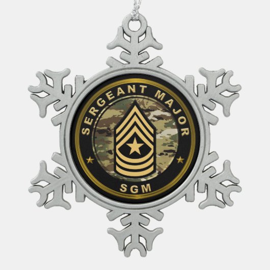 Ornement Flocon De Neige Command Sergeant Major CSM (Devant)