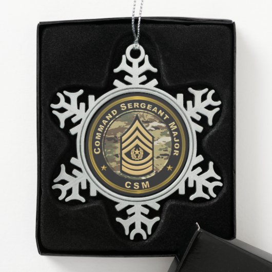 Ornement Flocon De Neige Command Sergeant Major CSM (Boîte)