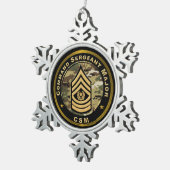 Ornement Flocon De Neige Command Sergeant Major CSM (Vue impression)