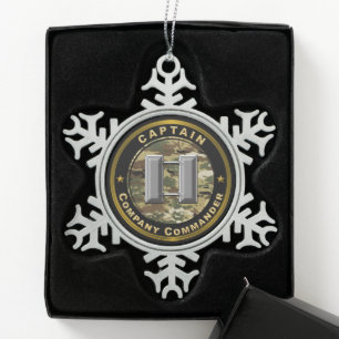 Ornement Flocon De Neige Commandant de compagnie capitaine