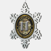 Ornement Flocon De Neige Commandant de compagnie capitaine (Vue impression)