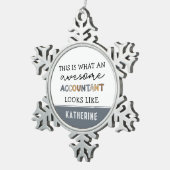 Ornement Flocon De Neige Comptable personnalisé Funny Comptable génial (Vue impression)
