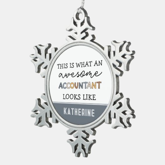 Ornement Flocon De Neige Comptable personnalisé Funny Comptable génial (Vue impression)