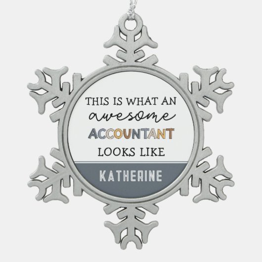 Ornement Flocon De Neige Comptable personnalisé Funny Comptable génial (Devant)
