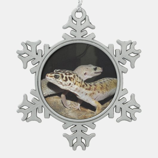 Ornement Flocon De Neige Conception de gecko de léopard pour tous ! (Devant)