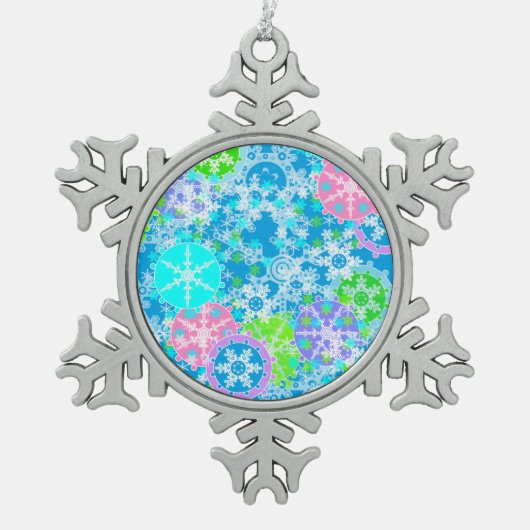 Ornement Flocon De Neige Conception nouvelle année (Devant)