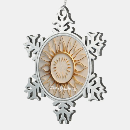 Ornement Flocon De Neige "Conception solaire" (Vue impression)