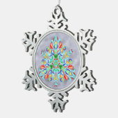 Ornement Flocon De Neige Conception triangulaire (ornement de flocon de (Vue impression)
