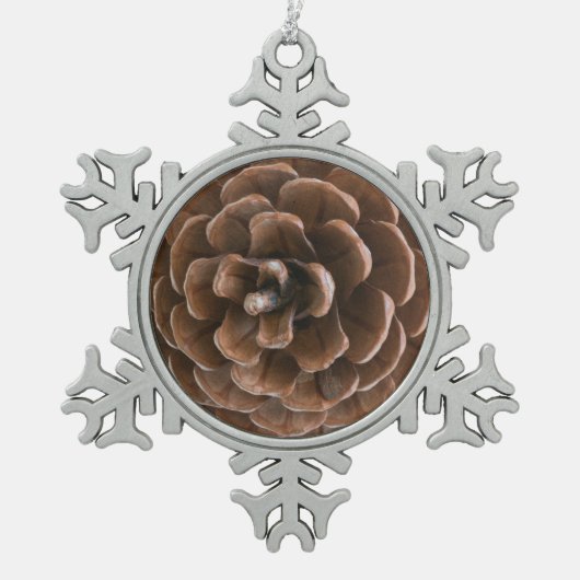Ornement Flocon De Neige Cône de pin (Devant)