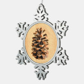 Ornement Flocon De Neige Cône de pin (Vue impression)