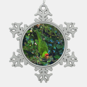 Ornement Flocon de Neige Conure à Tête de Cerise #