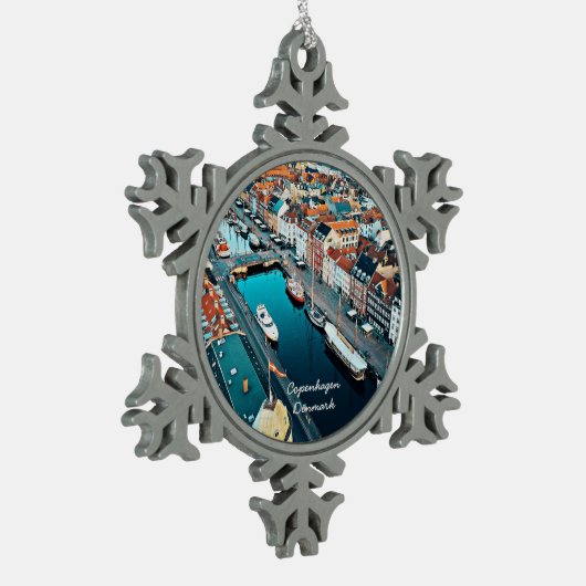 Ornement Flocon De Neige Copenhague, Danemark vue panoramique (Gauche)