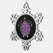 Ornement Flocon De Neige Coquille de tortue violette (Vue impression)