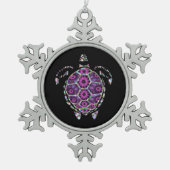 Ornement Flocon De Neige Coquille de tortue violette (Devant)