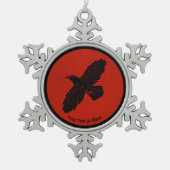 Ornement Flocon De Neige Corbeau rouge (Devant)