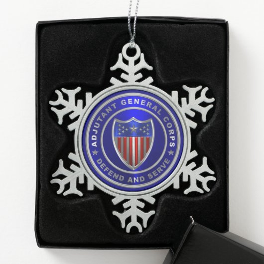Ornement Flocon De Neige Corps du général adjoint AG (Boîte)