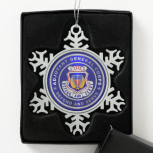 Ornement Flocon De Neige Corps du général adjoint AG Noël