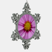Ornement Flocon De Neige Cosmos rose Fleur sauvage Floral (Gauche)