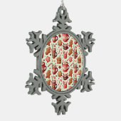 Ornement Flocon De Neige Cosy Christmas Cocoa and Gingerpain Motif (Gauche)