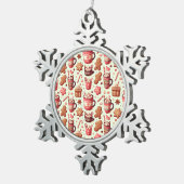 Ornement Flocon De Neige Cosy Christmas Cocoa and Gingerpain Motif (Vue impression)