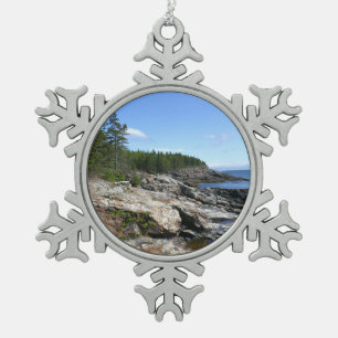 Ornement Flocon De Neige Côte de l'île Bar au parc national d'Acadia