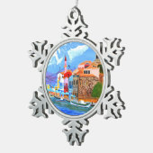 Ornement Flocon De Neige Côte grecque (Vue impression)