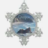 Ornement Flocon De Neige Côte Pittoresque de l'Oregon (Devant)