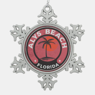 Ornement Flocon De Neige Côte verte 30 A de la Floride 30A de plage d'Alys