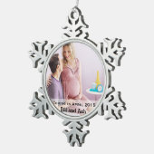 Ornement Flocon De Neige Couple attendu (Vue impression)