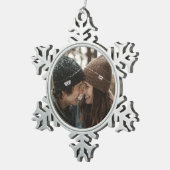 Ornement Flocon De Neige Couple de Noël (Vue impression)