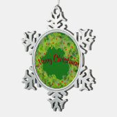 Ornement - Flocon de neige - Couronne avec message (Vue impression)
