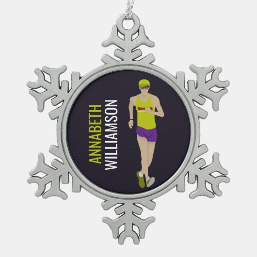 Ornement Flocon De Neige Course (Devant)