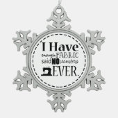 Ornement Flocon De Neige Couture ・ Pas Suffisamment De Fêtes De Tissu (Devant)