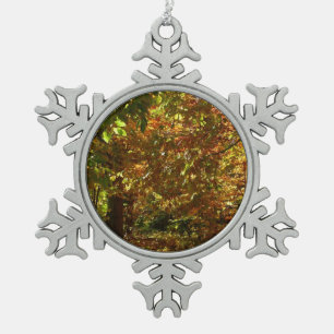 Ornement Flocon De Neige Couvert de feuilles d'automne II Photographie d'au