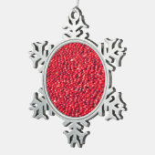 Ornement Flocon De Neige Cranberries Festive Rouge (Vue impression)