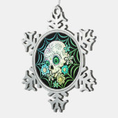 Ornement Flocon De Neige Crâne Sucre (Vue impression)