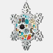 Ornement Flocon De Neige Crazy head (Vue impression)