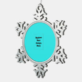 Ornement Flocon De Neige Create Your Own cyan (Vue impression)