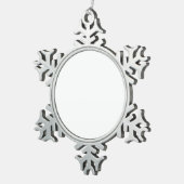 Ornement Flocon De Neige Create Your Own White Simple (Vue impression)