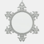 Ornement Flocon De Neige Create Your Own White Simple (Devant)
