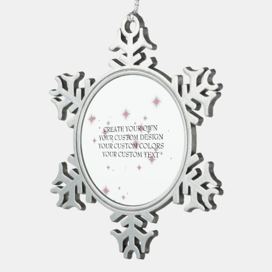 Ornement Flocon De Neige Create Your Own - Your Image Here (Vue impression)