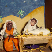 Ornement Flocon De Neige crèche Jésus Marie Joseph stable noël