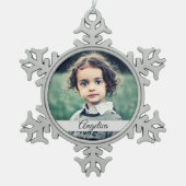 Ornement Flocon De Neige Créer votre propre nom de photo (Devant)