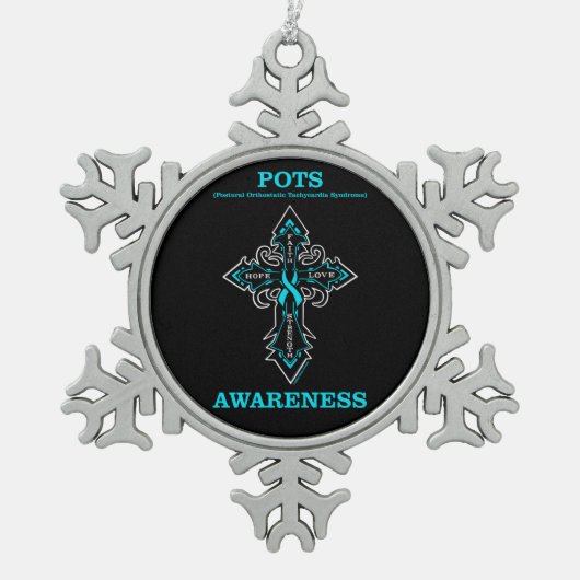 Ornement Flocon De Neige Cross/Awareness...POTS (Devant)
