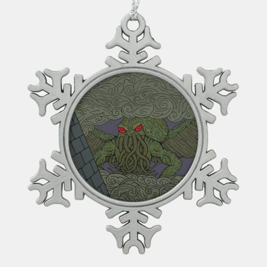 Ornement Flocon De Neige Cthulhu (Devant)