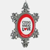 Ornement Flocon De Neige Cuisiniers Knead Love (Gauche)