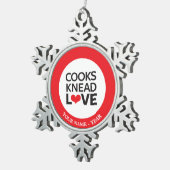 Ornement Flocon De Neige Cuisiniers Knead Love (Vue impression)